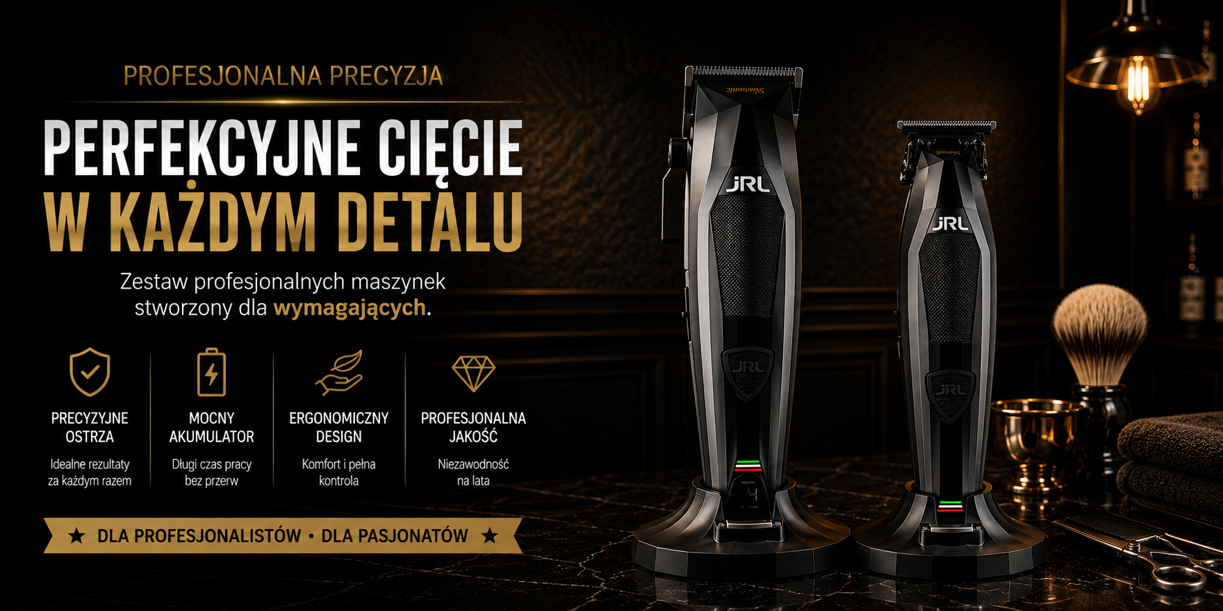 JRL Diamante profesjonalny zestaw barber